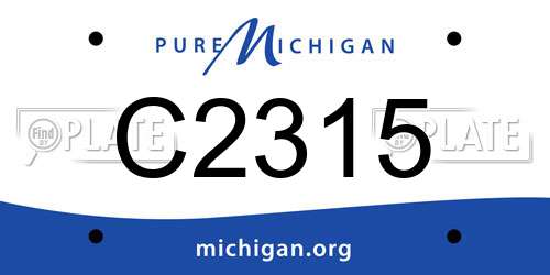 C2315 Michigan License Plate