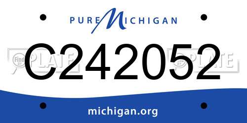 C242052 Michigan License Plate