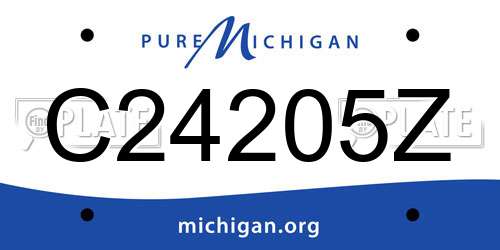 C24205Z Michigan License Plate