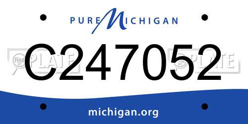 C247052 Michigan License Plate
