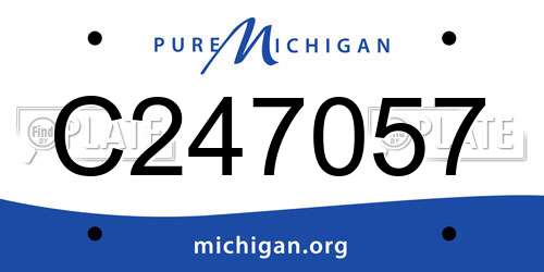 C247057 Michigan License Plate