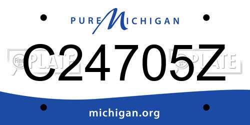 C24705Z Michigan License Plate