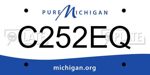 C252EQ Michigan License Plate