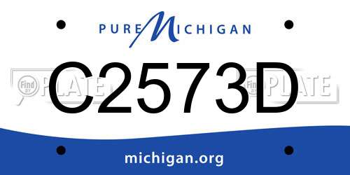 C2573D Michigan License Plate
