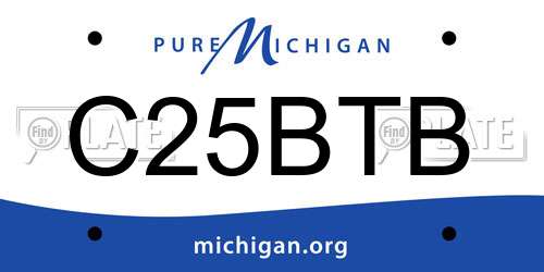C25BTB Michigan License Plate