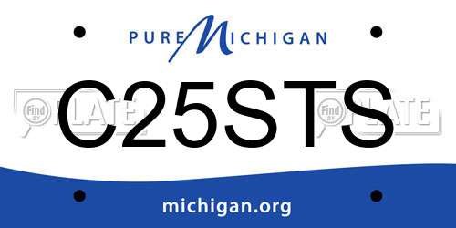 C25STS Michigan License Plate