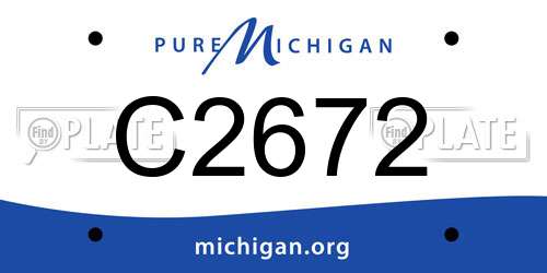 C2672 Michigan License Plate