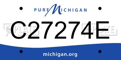 C27274E Michigan License Plate
