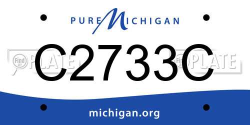 C2733C Michigan License Plate