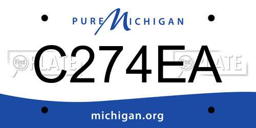 C274EA Michigan License Plate