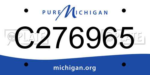 C276965 Michigan License Plate