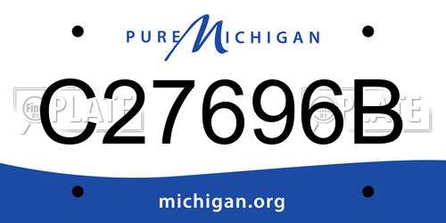 C27696B Michigan License Plate