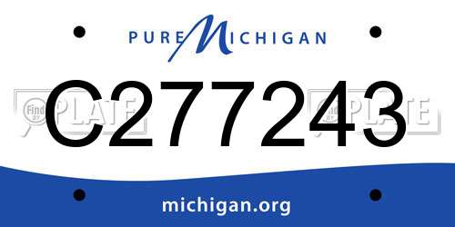 C277243 Michigan License Plate