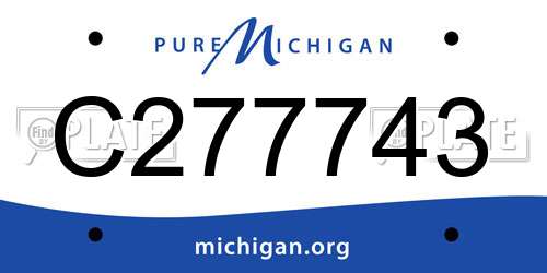 C277743 Michigan License Plate