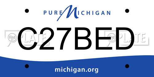 C27BED Michigan License Plate