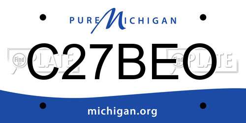 C27BEO Michigan License Plate