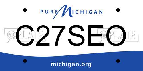 C27SEO Michigan License Plate