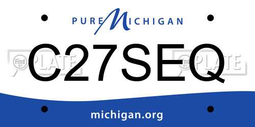 C27SEQ Michigan License Plate