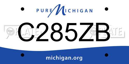 C285ZB Michigan License Plate