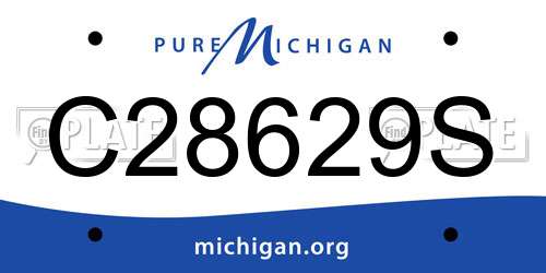 C28629S Michigan License Plate