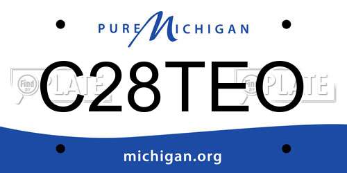 C28TEO Michigan License Plate