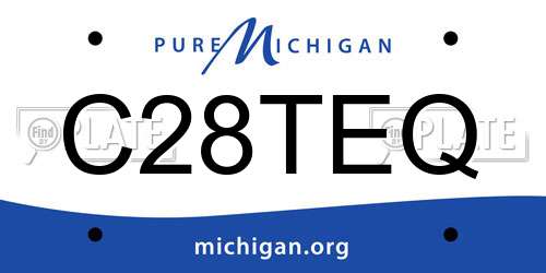 C28TEQ Michigan License Plate