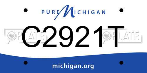 C2921T Michigan License Plate