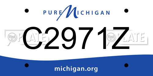C2971Z Michigan License Plate