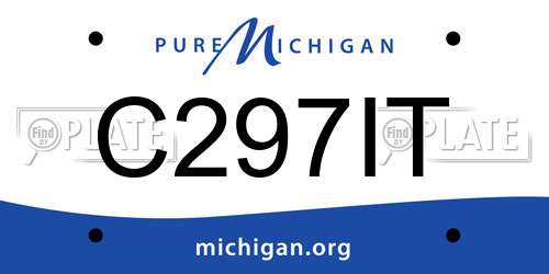 C297IT Michigan License Plate
