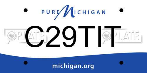 C29TIT Michigan License Plate