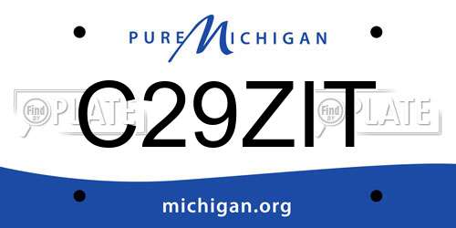 C29ZIT Michigan License Plate
