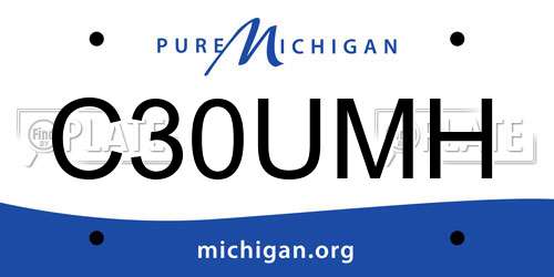 C30UMH Michigan License Plate