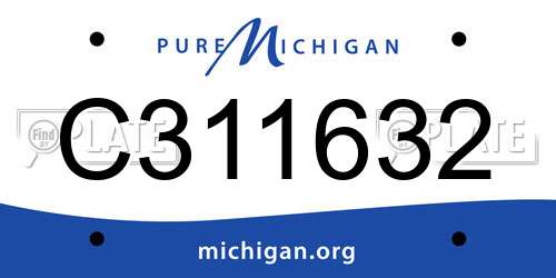 C311632 Michigan License Plate