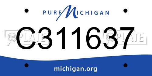 C311637 Michigan License Plate