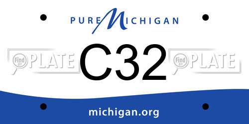 C32 Michigan License Plate