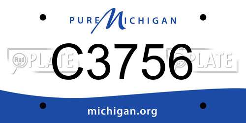 C3756 Michigan License Plate