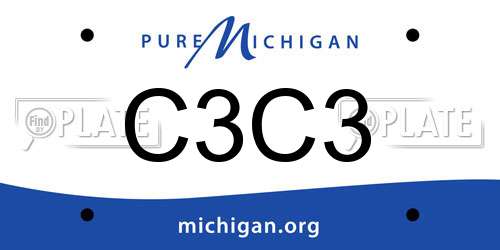 C3C3 Michigan License Plate