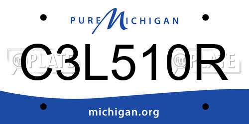 C3L510R Michigan License Plate