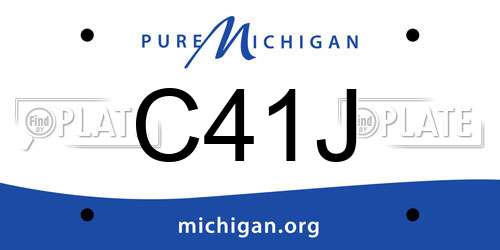 C41J Michigan License Plate