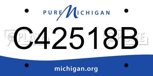 C42518B Michigan License Plate