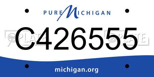 C426555 Michigan License Plate