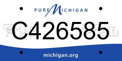 C426585 Michigan License Plate