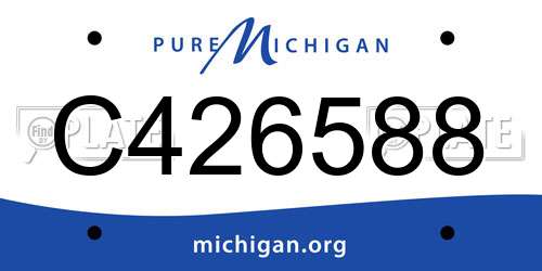 C426588 Michigan License Plate