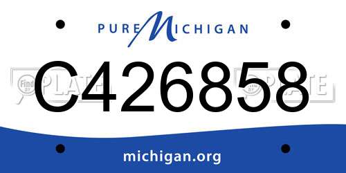 C426858 Michigan License Plate
