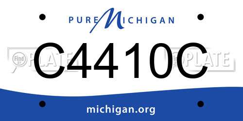 C4410C Michigan License Plate