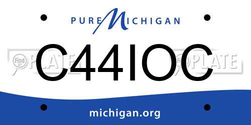 C44IOC Michigan License Plate