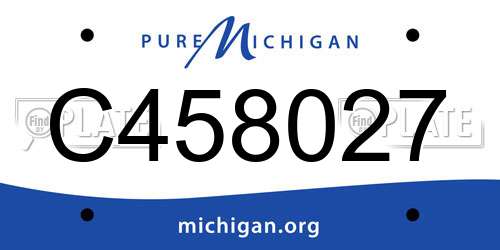 C458027 Michigan License Plate