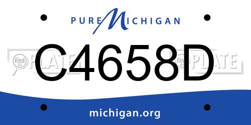 C4658D Michigan License Plate
