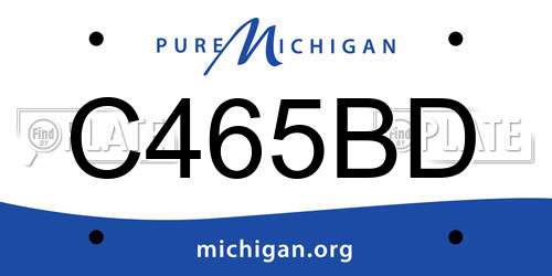 C465BD Michigan License Plate