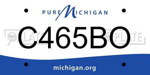 C465BO Michigan License Plate